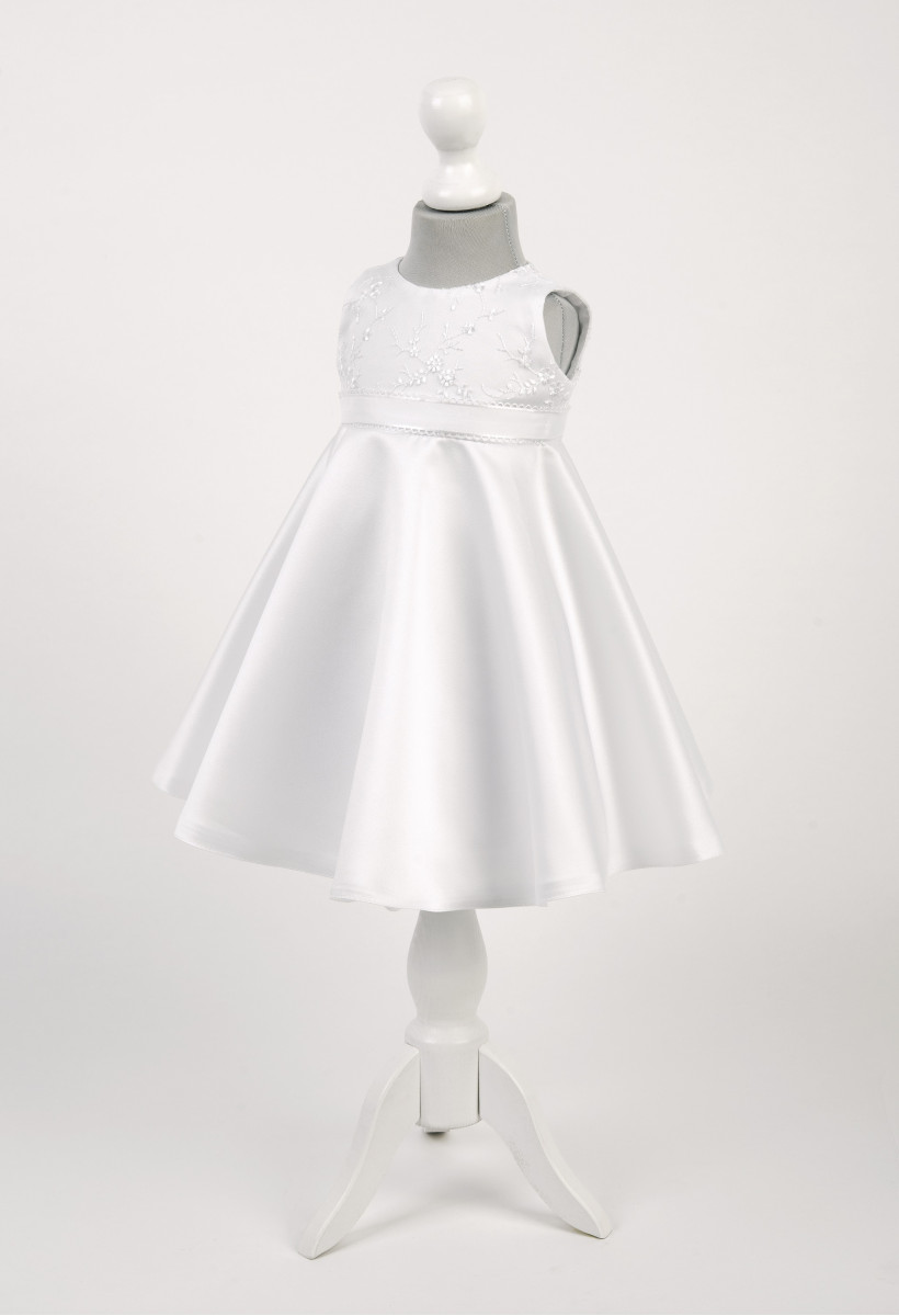 Dívčí šaty na křtiny/svatbu bílé Růženka MK3
