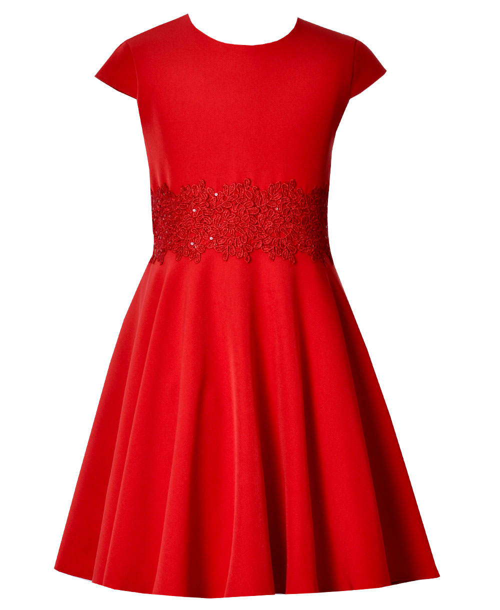 Dívčí šaty Barbi červené Emma