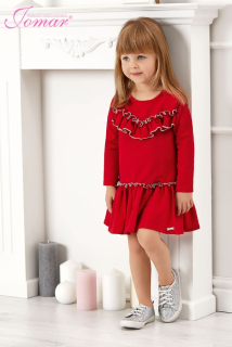 Dívčí šaty červené Jomar 896