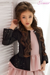 Dívčí kabátek černý lesklýJomar 861