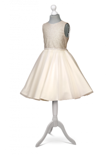 Dívčí šaty Blanka EC - 060 ecru s tylem