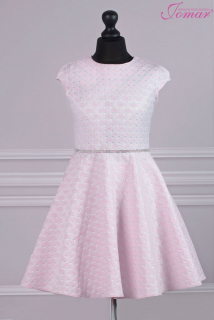 Dívčí šaty růžové se vzorem Jomar 890