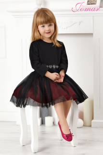 Dívčí šaty černo červené 849 92-116