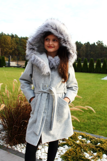 Dívčí kabát Žaneta šedý Tylkomet