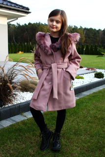 Dívčí kabát Žaneta růžový Tylkomet