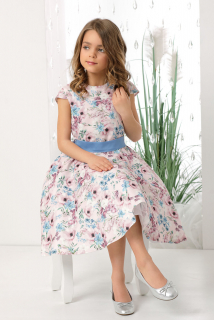 Dívčí šaty Holly Exklusive růžové s květy Emma